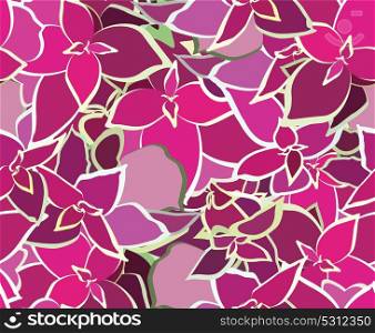Bouquet Beautiful Pink Flower. Seamless Pattern. Vector Illustration. EPS10. Bouquet Beautiful Pink Flower. Seamless Pattern. Vector Illustra
