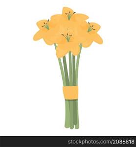 Bouquet composition icon cartoon vector. Flower gift. Spring bunch. Bouquet composition icon cartoon vector. Flower gift