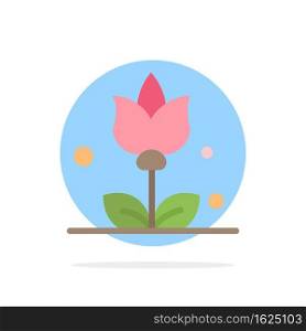 Bouquet, Flowers, Present Abstract Circle Background Flat color Icon