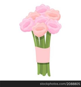 Bouquet icon cartoon vector. Flower bunch. Floral gift. Bouquet icon cartoon vector. Flower bunch