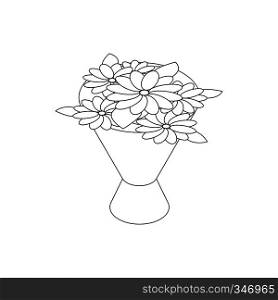 Bouquet icon in isometric 3d style on a white background. Bouquet icon, isometric 3d style