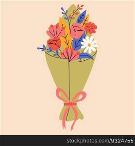 Bouquet of flowers. Good for greeting cards or invitation design, floral poster. Bouquet of flowers. Good for greeting cards or invitation design, floral poster.