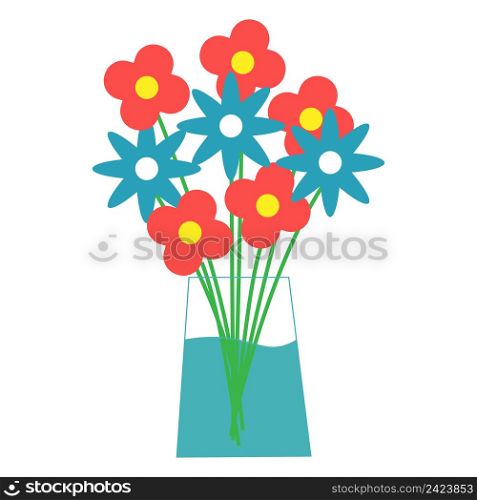 Bouquet of flowers icon. Romantic present illustration symbol. Sign posy vector.