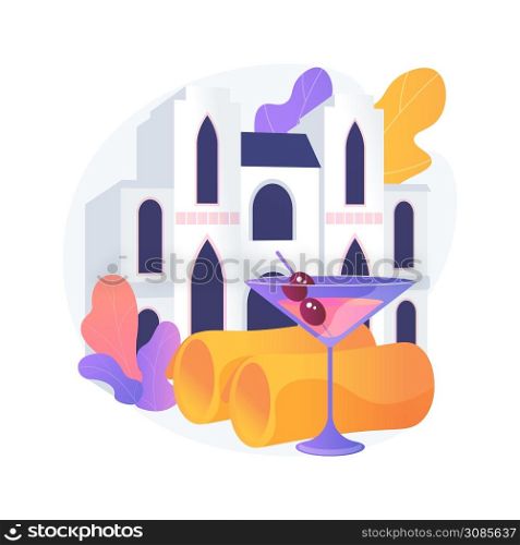 Boutique hotel abstract concept vector illustration. Personalized service, online booking, guest review, luxury hotel, room design, thermal spa, fashionable urban area abstract metaphor.. Boutique hotel abstract concept vector illustration.