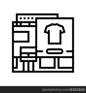 boutique shop line icon vector. boutique shop sign. isolated contour symbol black illustration. boutique shop line icon vector illustration