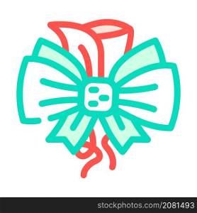 boutonniere groom flower decoration color icon vector. boutonniere groom flower decoration sign. isolated symbol illustration. boutonniere groom flower decoration color icon vector illustration