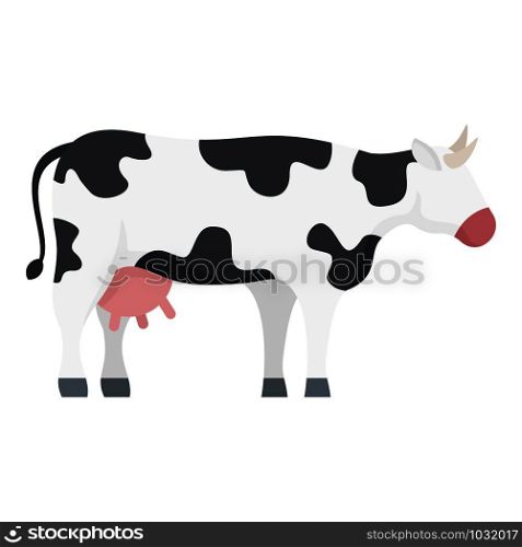Bovine cow icon. Flat illustration of bovine cow vector icon for web design. Bovine cow icon, flat style