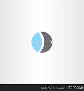 bow and arrow circle logo vector design