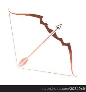 Bow and arrow icon. Bow and arrow icon. Flat color design. Vector illustration.
