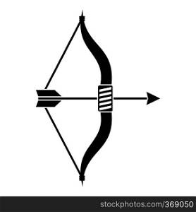 Bow and arrow icon in simple style on a white background vector illustration. Bow and arrow icon, simple style