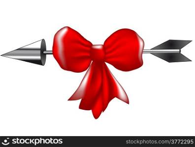 bow and arrow isolated on a white background