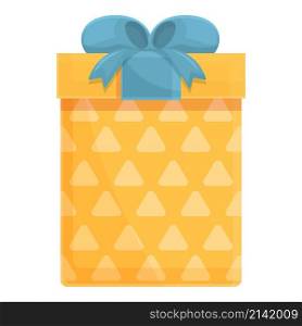 Bow giftbox icon cartoon vector. Gift box. Present package. Bow giftbox icon cartoon vector. Gift box