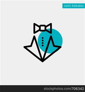 Bow, Heart, Love, Suit, Tie, Wedding turquoise highlight circle point Vector icon
