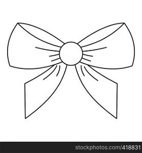 Bow icon. Outline illustration of bow vector icon for web. Bow icon, outline style