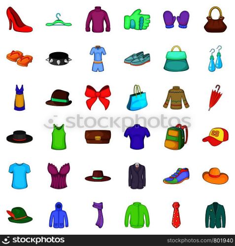 Bow icons set. Cartoon style of 36 bow vector icons for web isolated on white background. Bow icons set, cartoon style