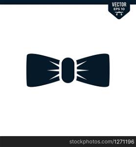 Bow Tie icon collection in glyph style, solid color vector