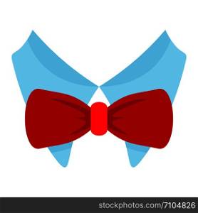Bow tie shirt icon. Flat illustration of bow tie shirt vector icon for web design. Bow tie shirt icon, flat style