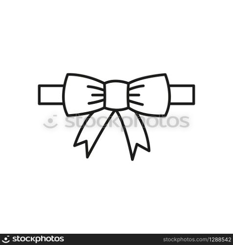 bow tie vector icon in trendy flat design