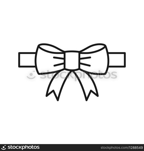 bow tie vector icon in trendy flat design