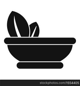 Bowl alternative medicine icon. Simple illustration of bowl alternative medicine vector icon for web design isolated on white background. Bowl alternative medicine icon, simple style