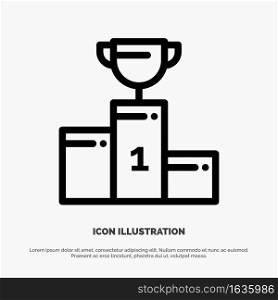 Bowl, Ceremony, Champion, Cup, Goblet Line Icon Vector