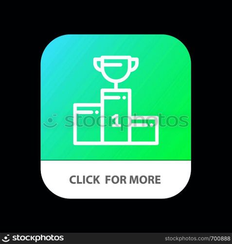Bowl, Ceremony, Champion, Cup, Goblet Mobile App Button. Android and IOS Line Version