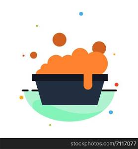 Bowl, Cleaning, Washing Abstract Flat Color Icon Template