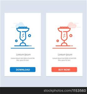 Bowl, Food, Eat, Madrigal Blue and Red Download and Buy Now web Widget Card Template