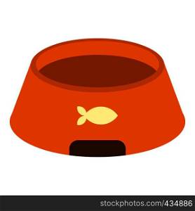 Bowl for animal icon flat isolated on white background vector illustration. Bowl for animal icon isolated