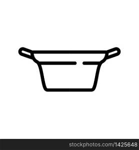 bowl for housework icon vector. bowl for housework sign. isolated contour symbol illustration. bowl for housework icon vector outline illustration