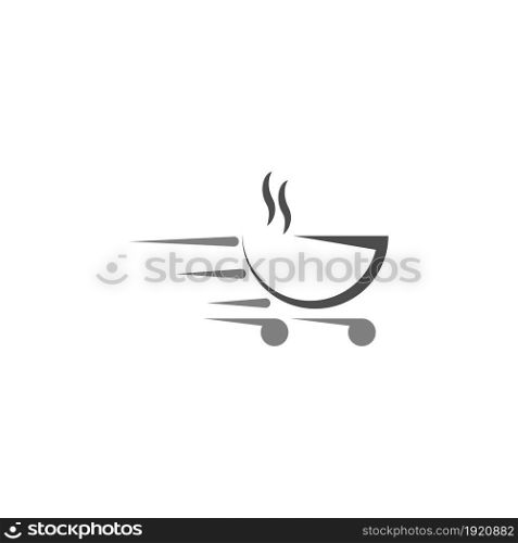 Bowl icon logo flat design template vector