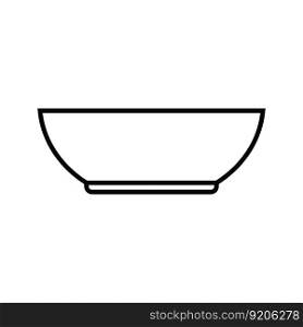 bowl icon vector illustration logo design