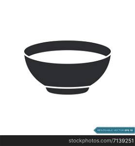 Bowl Icon Vector Template Illustration Design