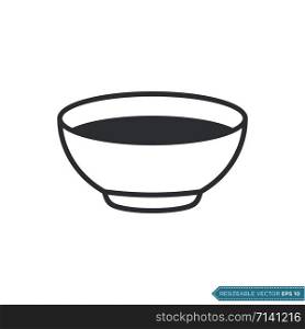 Bowl Icon Vector Template Illustration Design