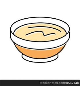 bowl mayonnaise sauce food color icon vector. bowl mayonnaise sauce food sign. isolated symbol illustration. bowl mayonnaise sauce food color icon vector illustration