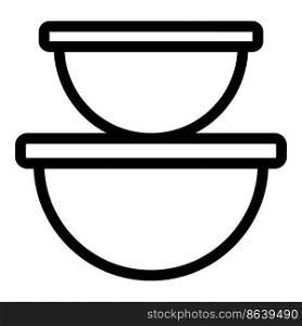 Bowl pack icon outline vector. Candy box. Snack pack. Bowl pack icon outline vector. Candy box
