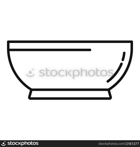 Bowl plate icon outline vector. Dish food. Lunch plate. Bowl plate icon outline vector. Dish food