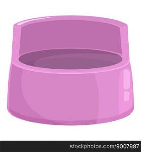 Bowl wc icon cartoon vector. Baby toilet. Child potty. Bowl wc icon cartoon vector. Baby toilet