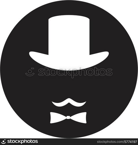 Bowler hat and moustache