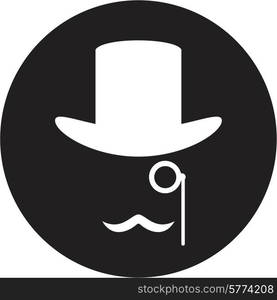 Bowler hat and moustache