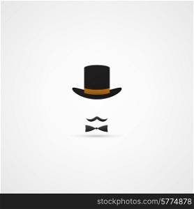 Bowler hat and moustache