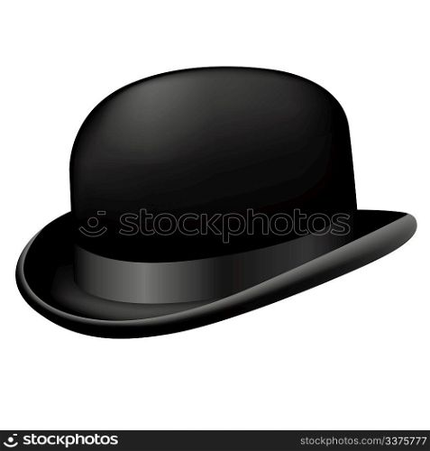 Bowler hat isolated on white