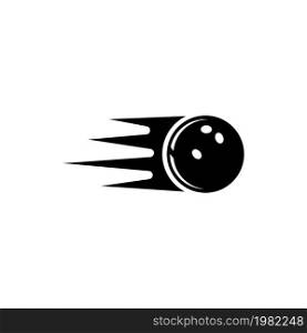 Bowling Ball. Flat Vector Icon. Simple black symbol on white background. Bowling Ball Flat Vector Icon
