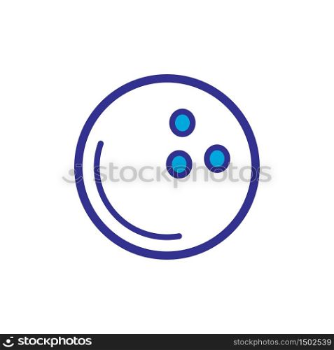 bowling ball icon color style design
