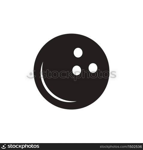bowling ball icon glyph style design