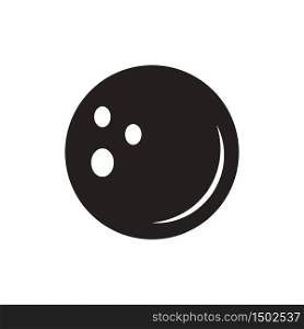 bowling ball icon glyph style design