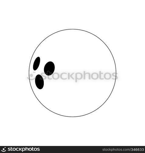 Bowling ball icon in isometric 3d style isolated on white background. Bowling ball icon, isometric 3d style