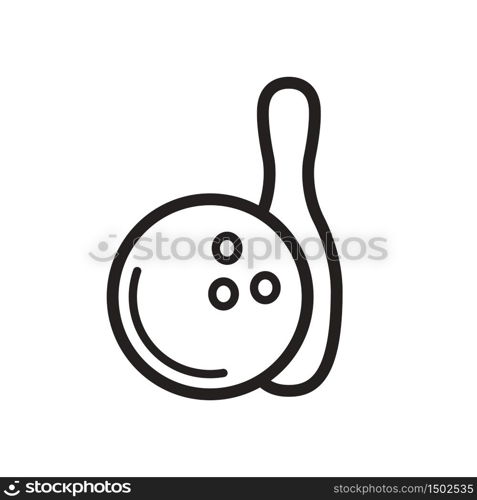 bowling ball icon line art design