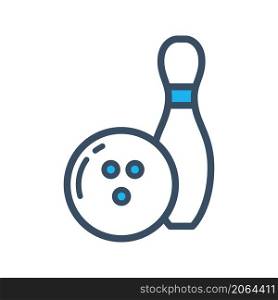 bowling ball icon vector flat illustration