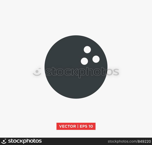 Bowling Ball Icon Vector Illustration